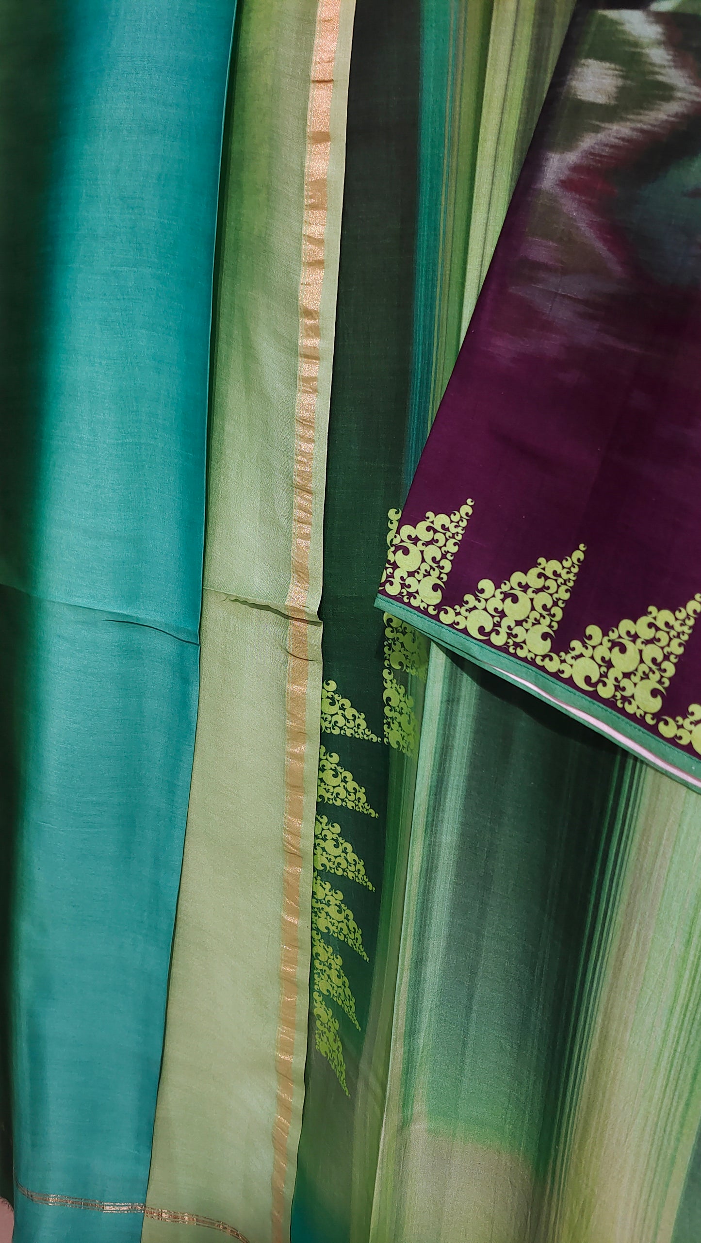 Semi Stitched Chanderi Casual Suitset