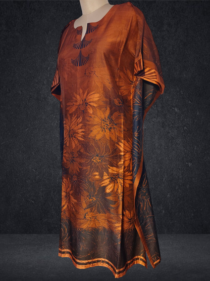 Stitched Chanderi Digital Printed Kaftan VISHAL KAPUR STUDIO