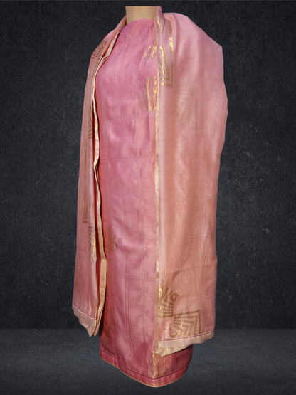 Semi Stitched Formal chanderi Suitset