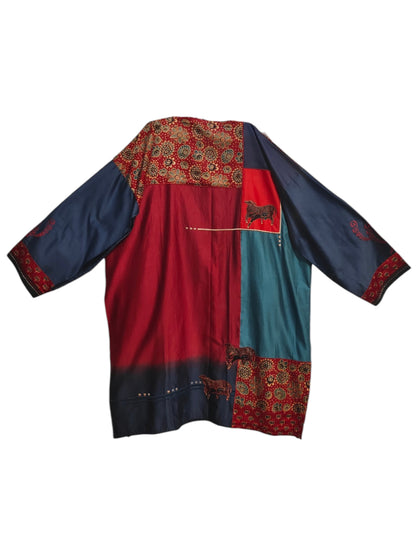 Semi Stitched Chanderi Formal Suitset