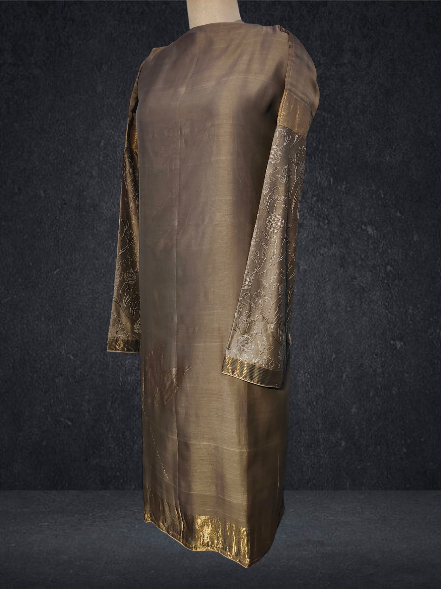 Semi Stitched Chanderi Kurta