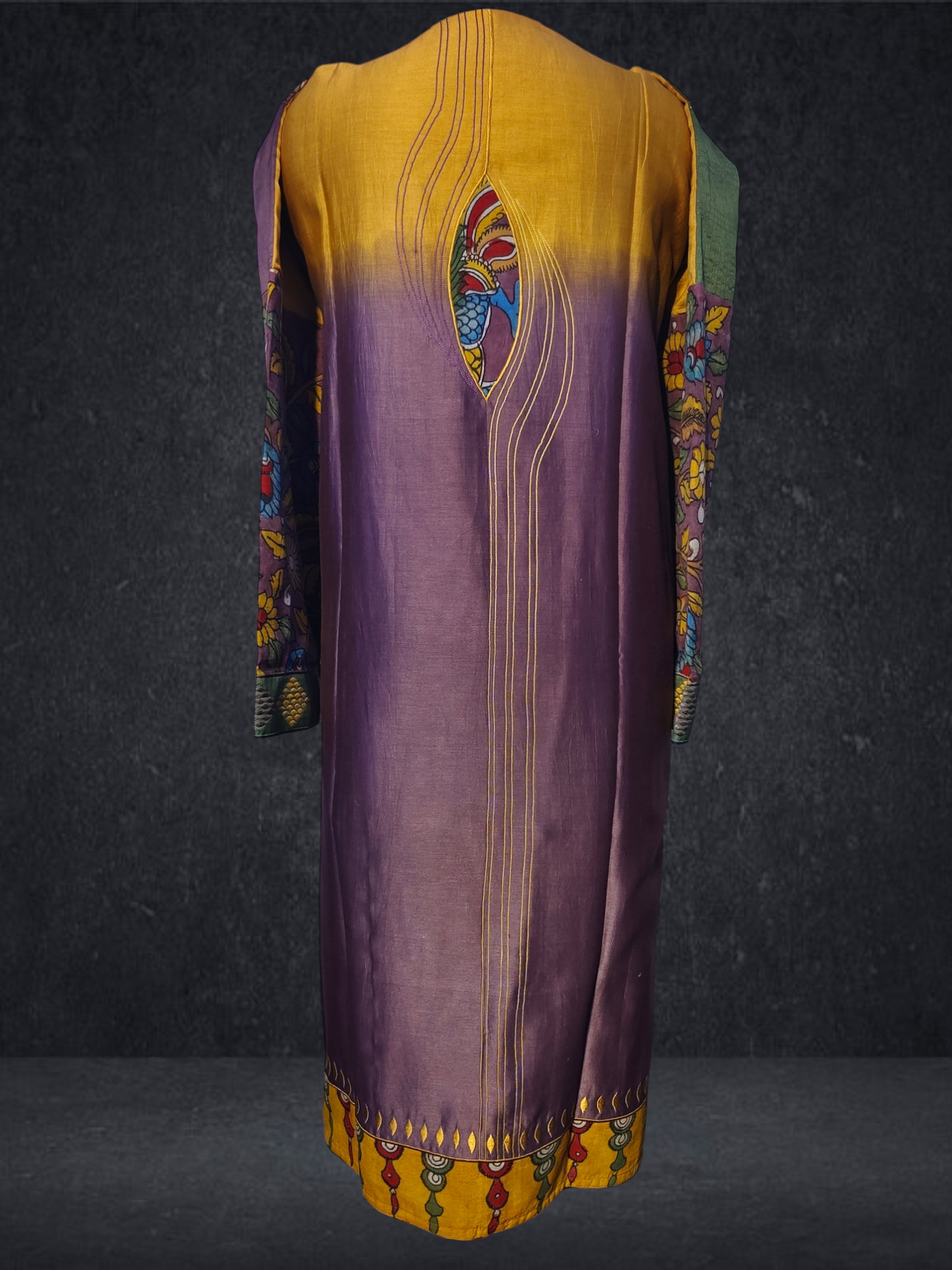 Semi Stitched Chanderi kurta