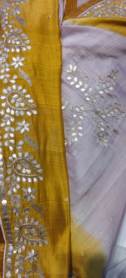 Semi Stitched Formal chanderi Suitset