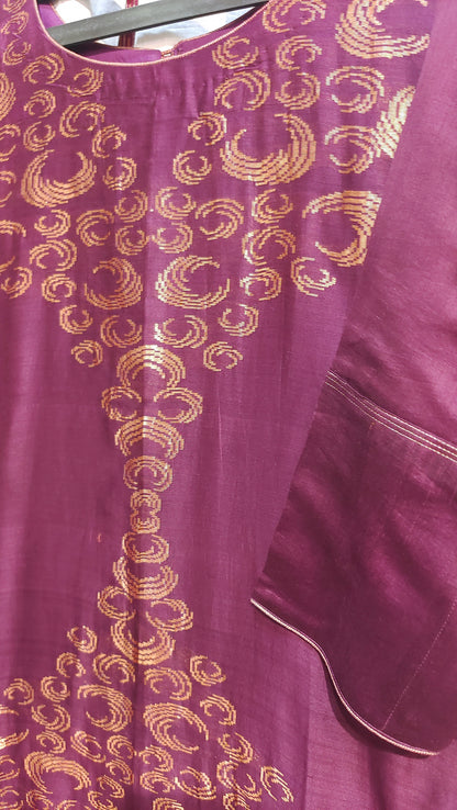 Indowestern chanderi formal dress- Ready size 42