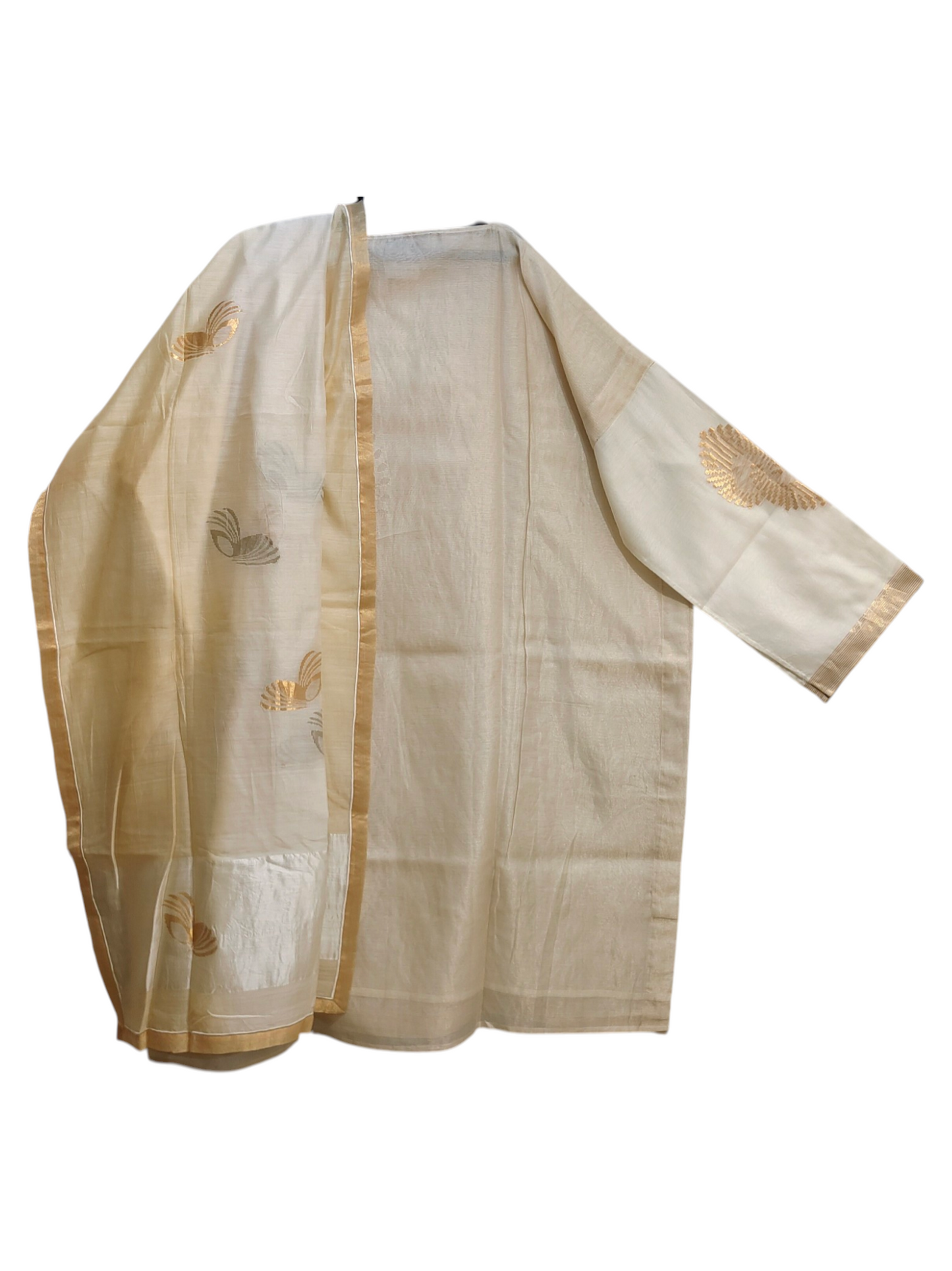 Semi Stitched Chanderi Formal Suitset