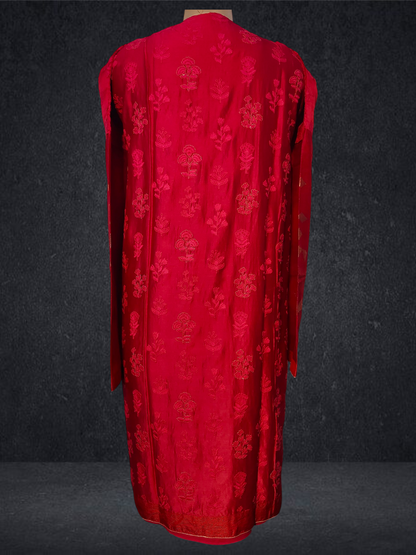 Semi Stitched Formal chanderi Kurta