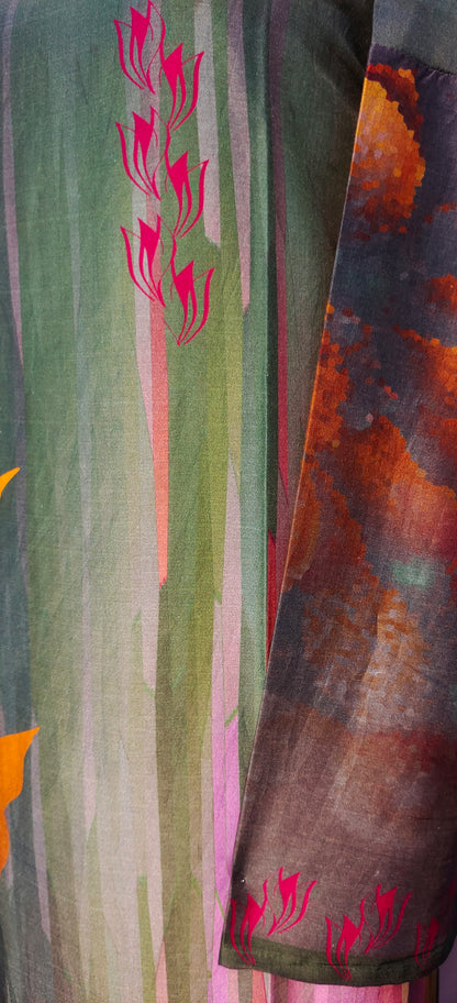 Semistitched Chanderi Kurta