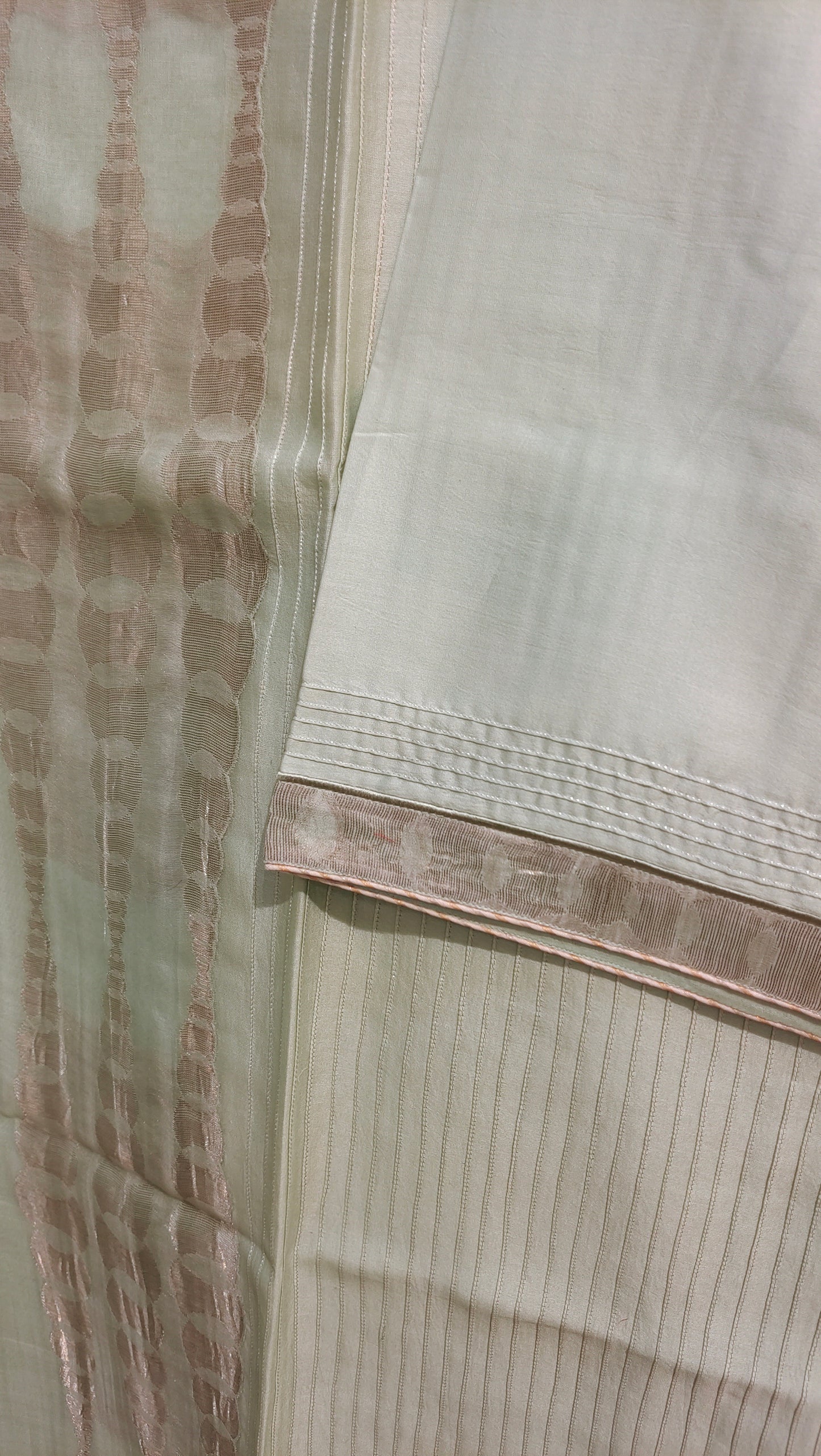 Semi Stitched Chanderi Formal Suitset