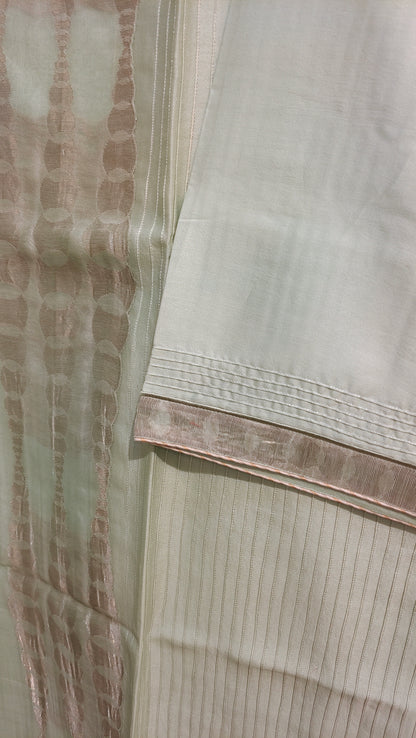 Semi Stitched Chanderi Formal Suitset
