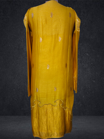 Semi Stitched Formal chanderi Kurta