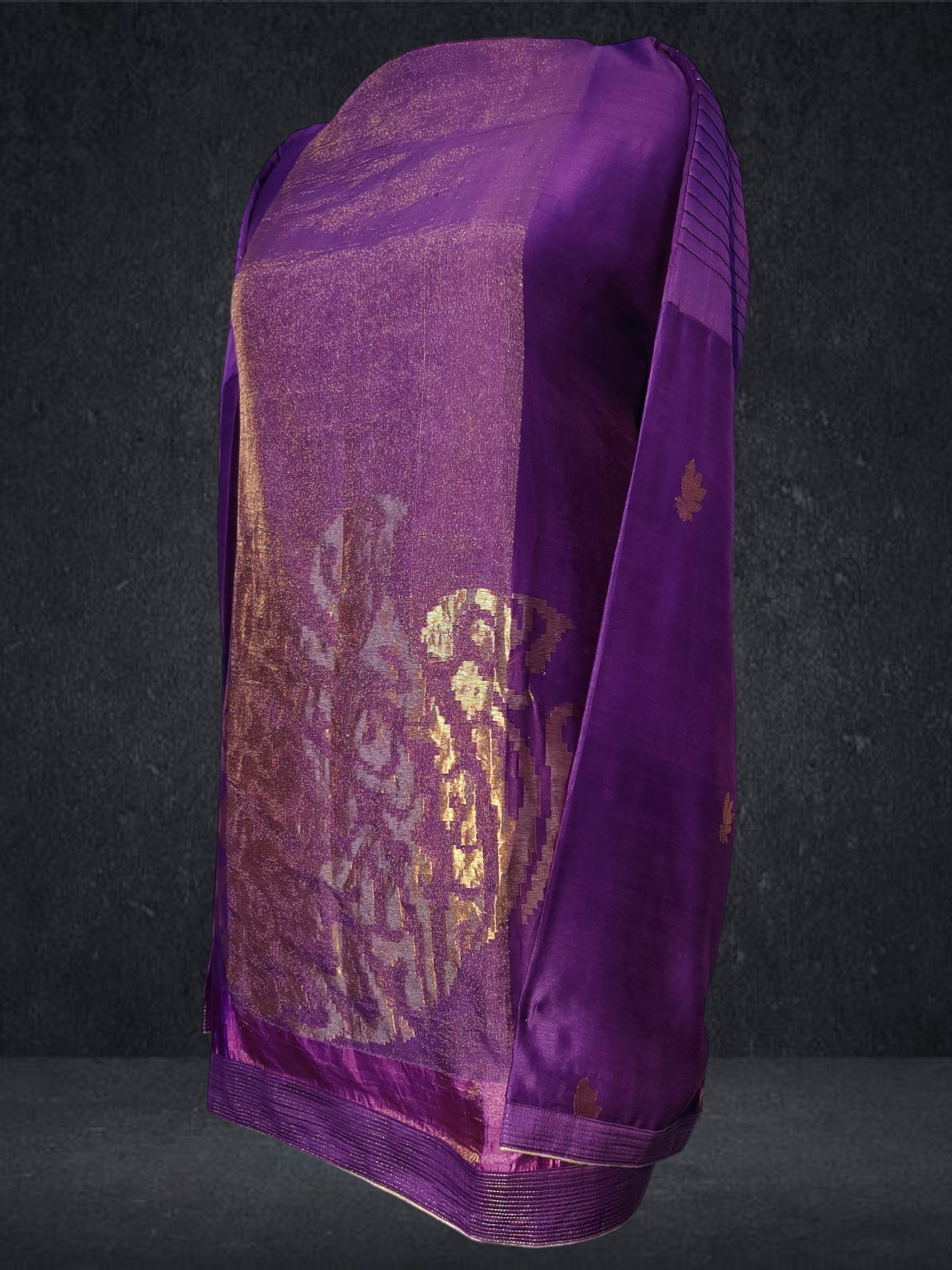 Semi Stitched Chanderi Zariwoven Short Tunic VISHAL KAPUR STUDIO