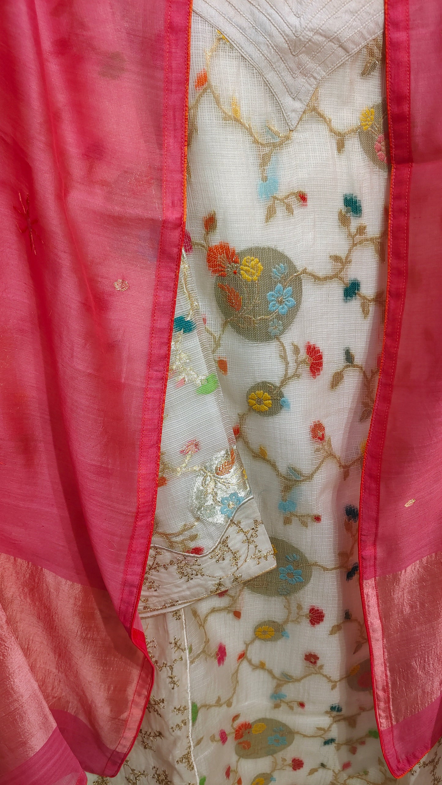 Semi Stitched Formal Kota silk Suitset