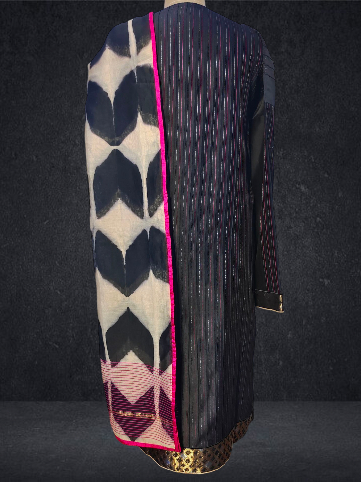 Semi Stitched Formal chanderi Suitset