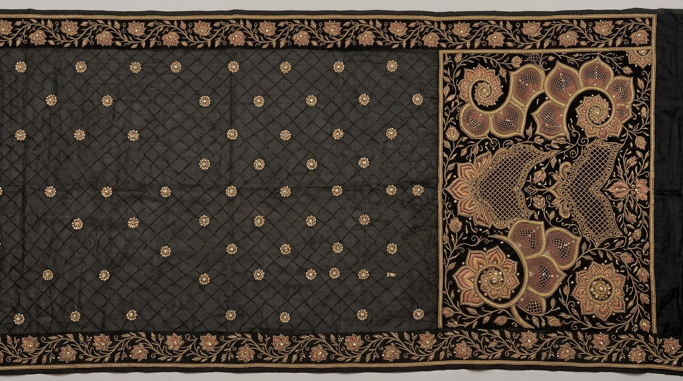 Formal Pure Silk embroidered Saree
