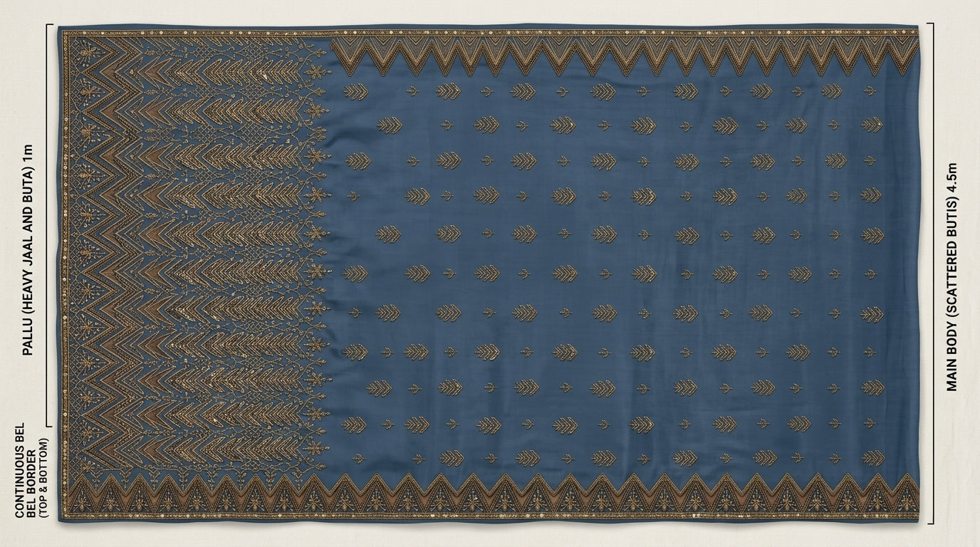 Formal Pure Silk embroidered Saree