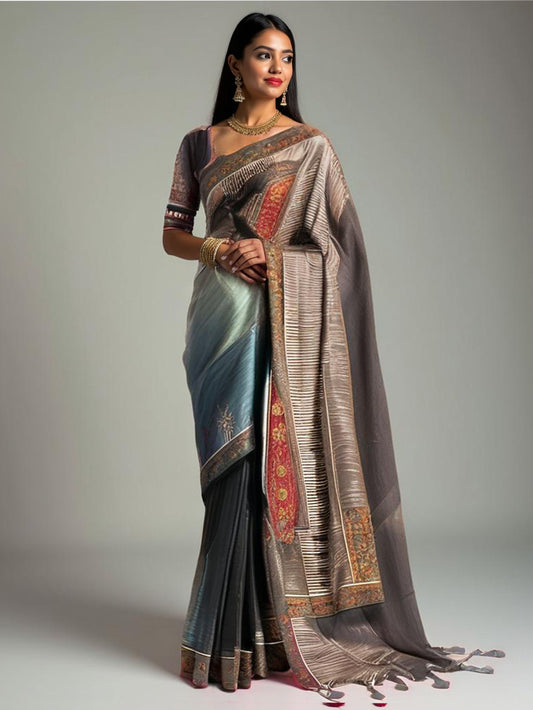 Formal Silk Ajrakh Saree