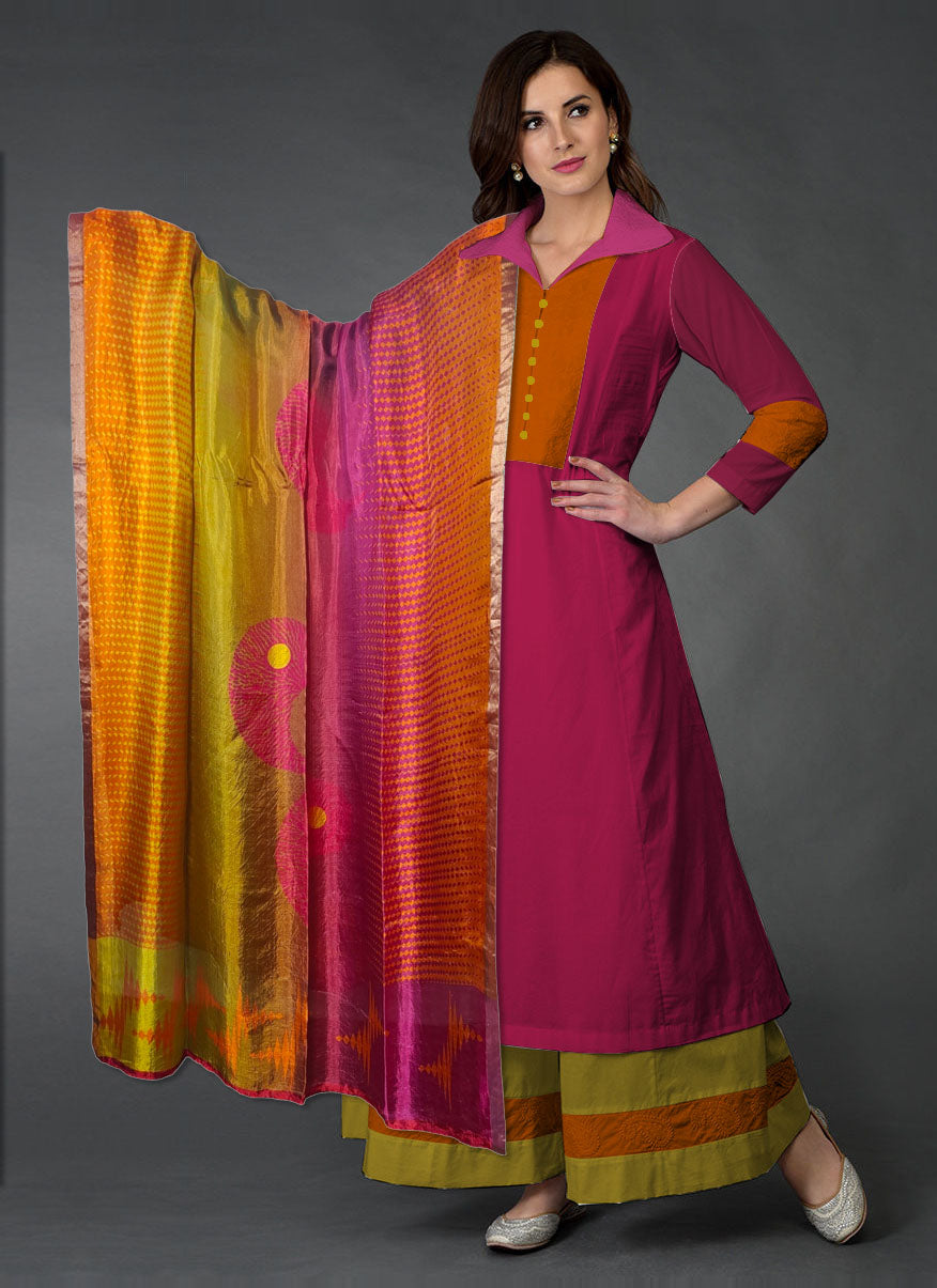 Printed Pure Silk Dupatta (VKSDNOV11DUP48) - VISHAL KAPUR