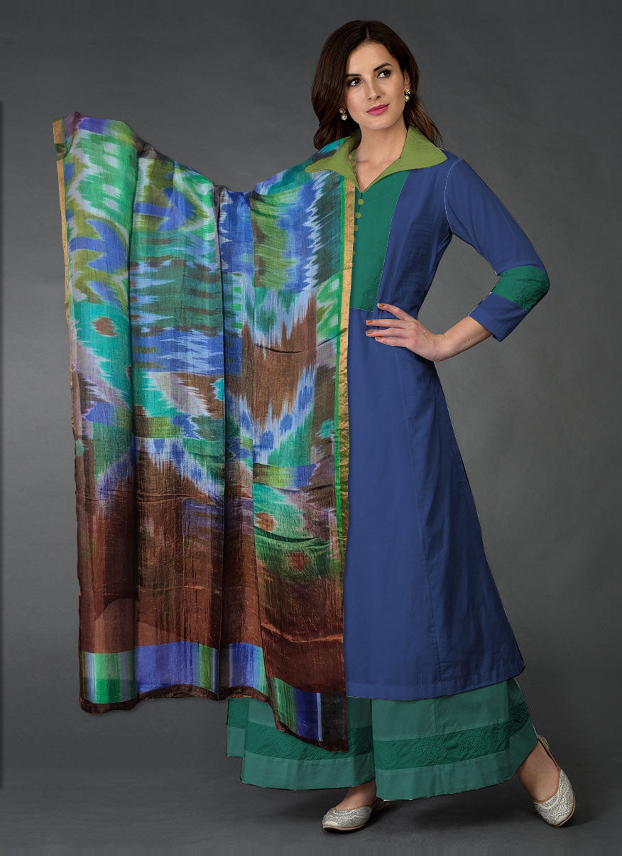 Printed Pure Silk Dupatta (VKSDNOV11DUP52) - VISHAL KAPUR