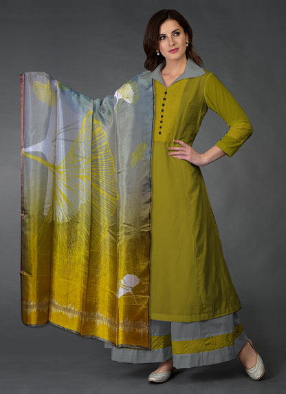 Printed Pure Silk Dupatta (VKSDNOV11DUP36) - VISHAL KAPUR