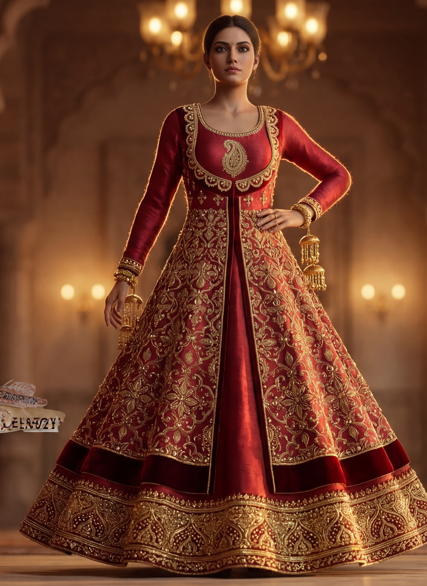 Formal embroidered Lehnga