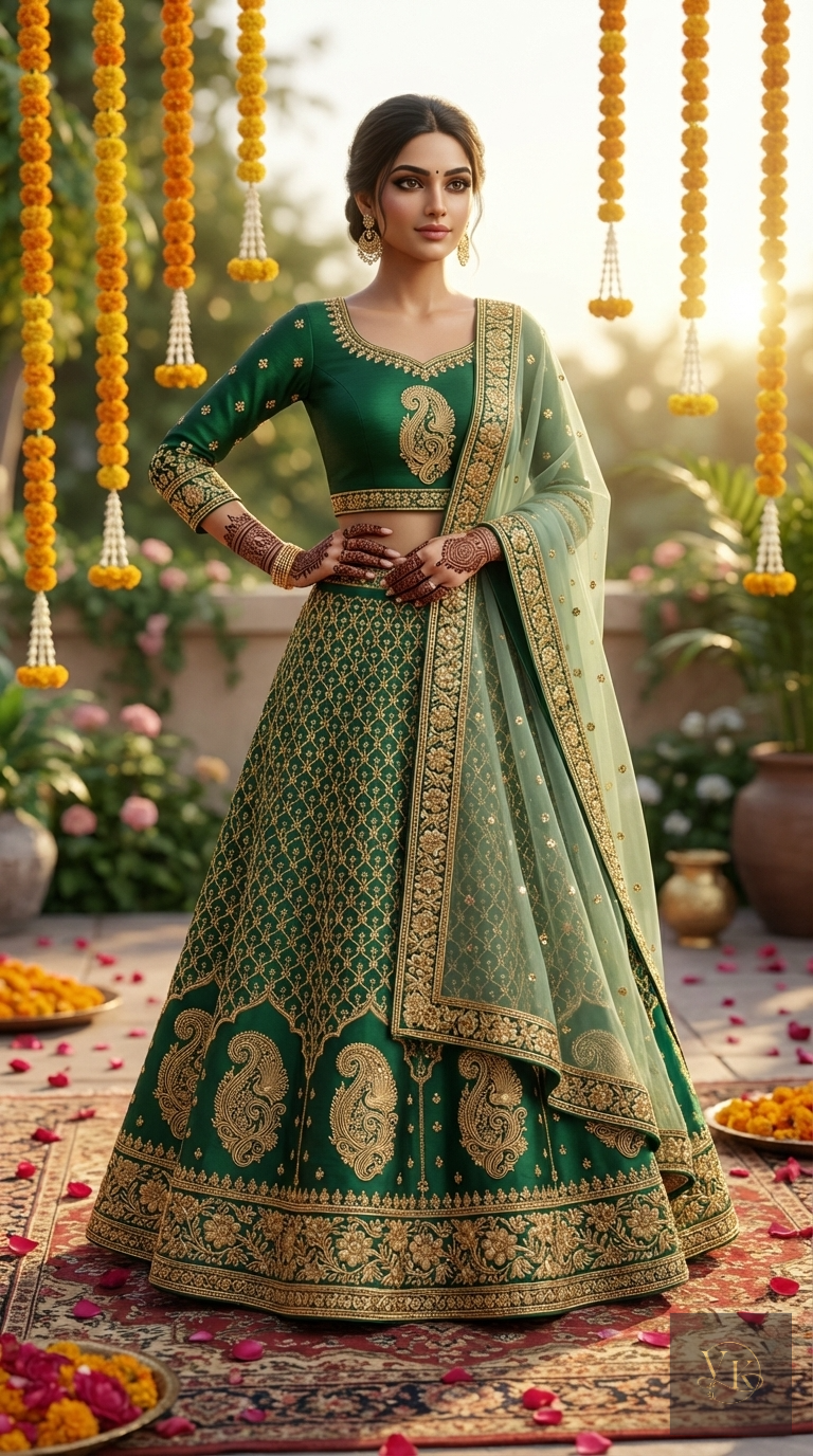 Formal embroidered Lehnga