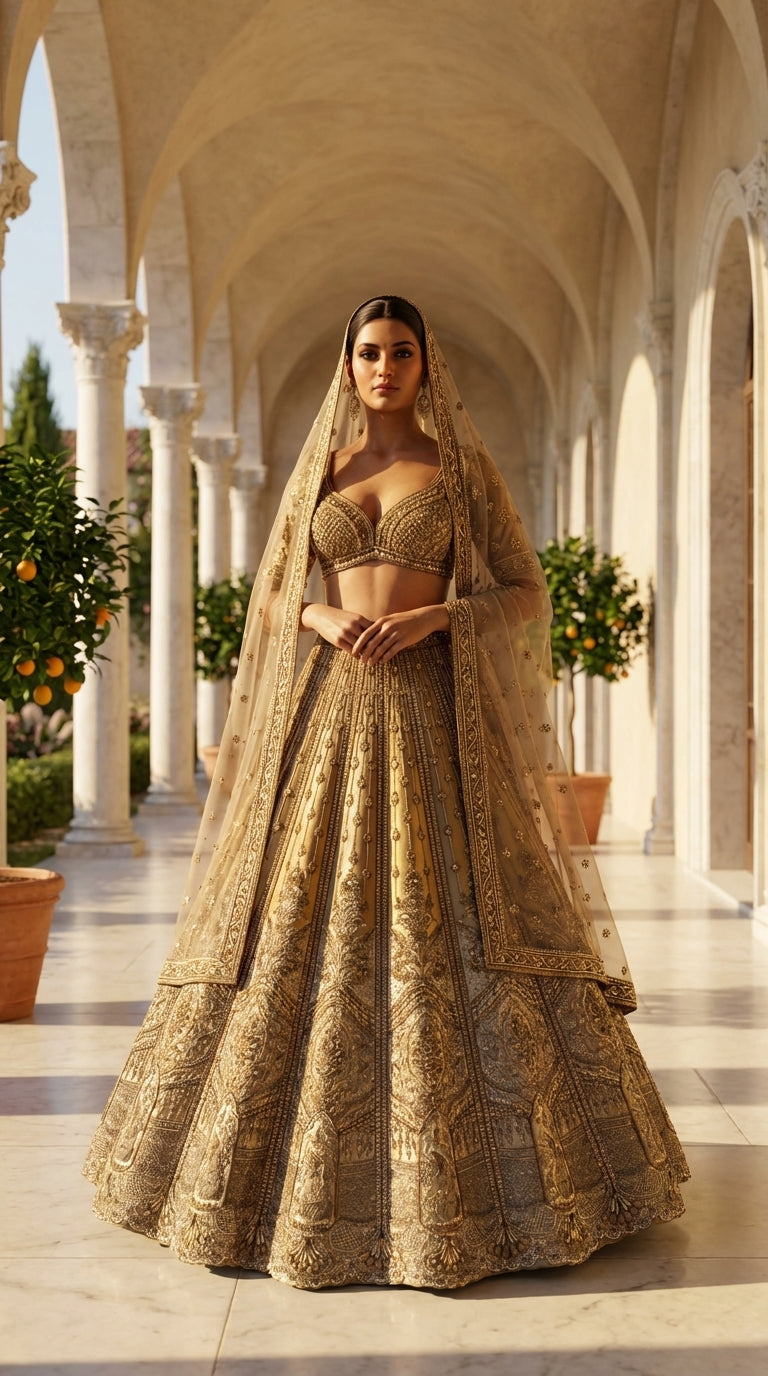 Formal embroidered Lehnga