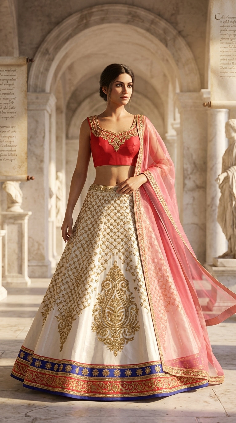 Formal embroidered Lehnga