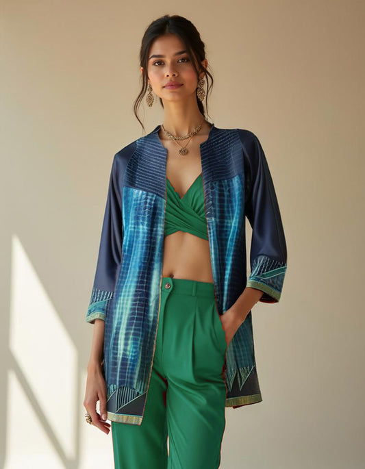 Formal Shibori Short Jacket