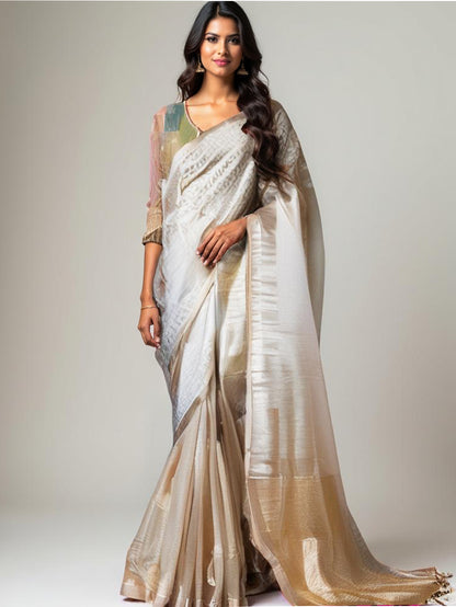 Formal Silk Katab Applique Saree