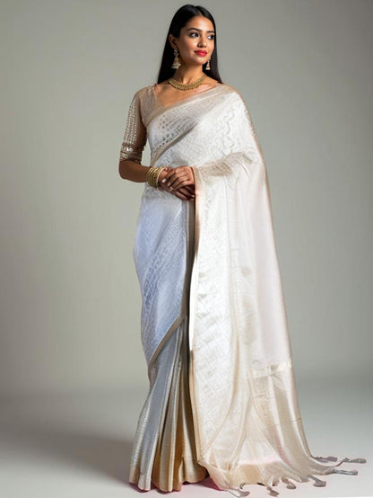 Formal Silk Katab Applique Saree