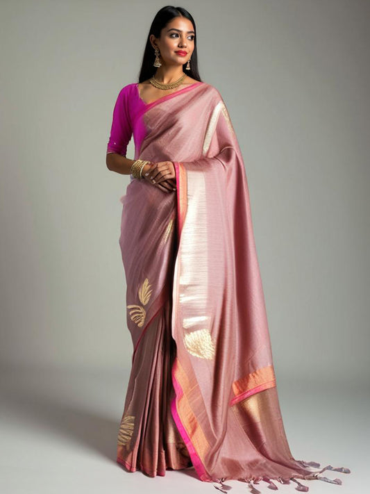 Formal Chanderi Zari Woven Saree