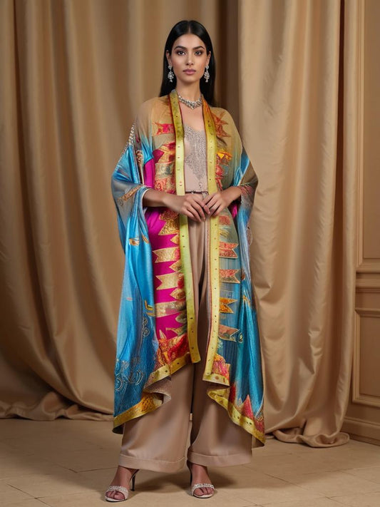 Chanderi Zari Woven Brocade Dupatta