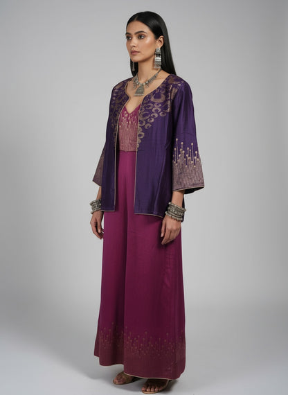 Stitched Jumpsuit set with jacket