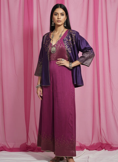 Stitched Jumpsuit set with jacket