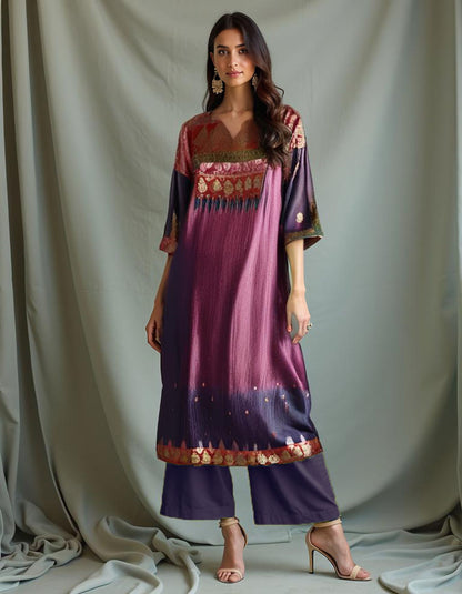 Semi Stitched Chanderi Kurta