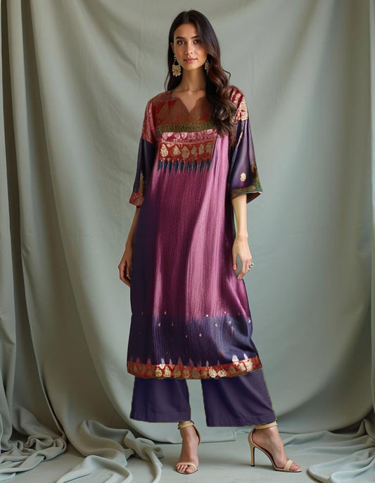 Semi Stitched Chanderi Kurta