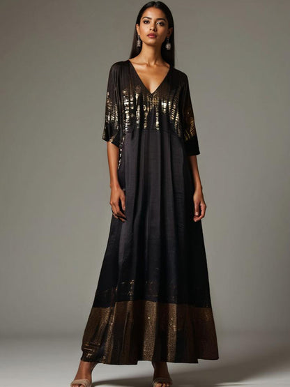 Stitched Chanderi Gown