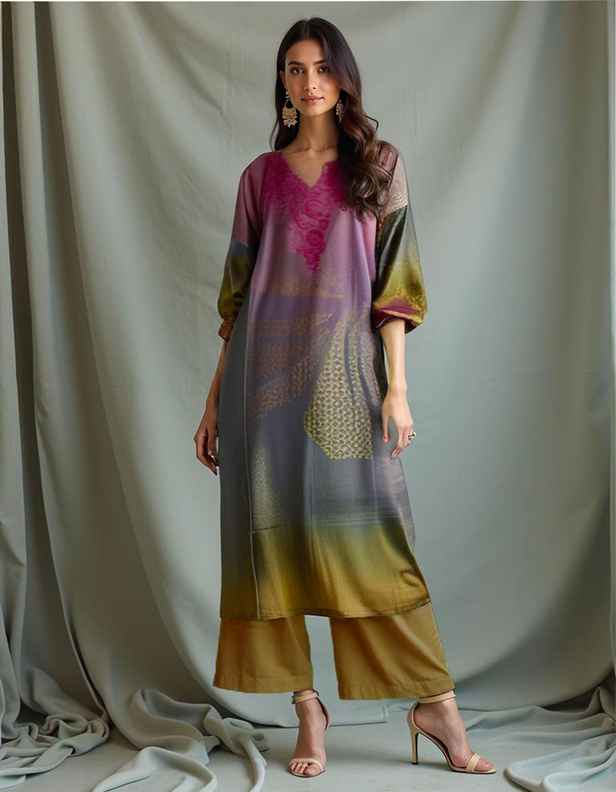 Semi Stitched Cotton printed kurta