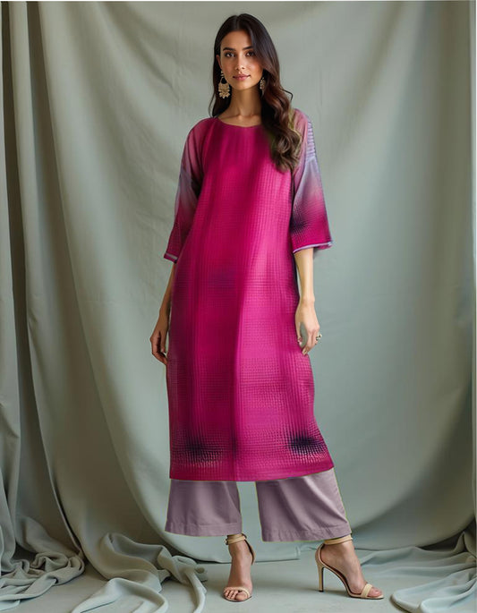 Semistitched Chanderi Casual Kurta