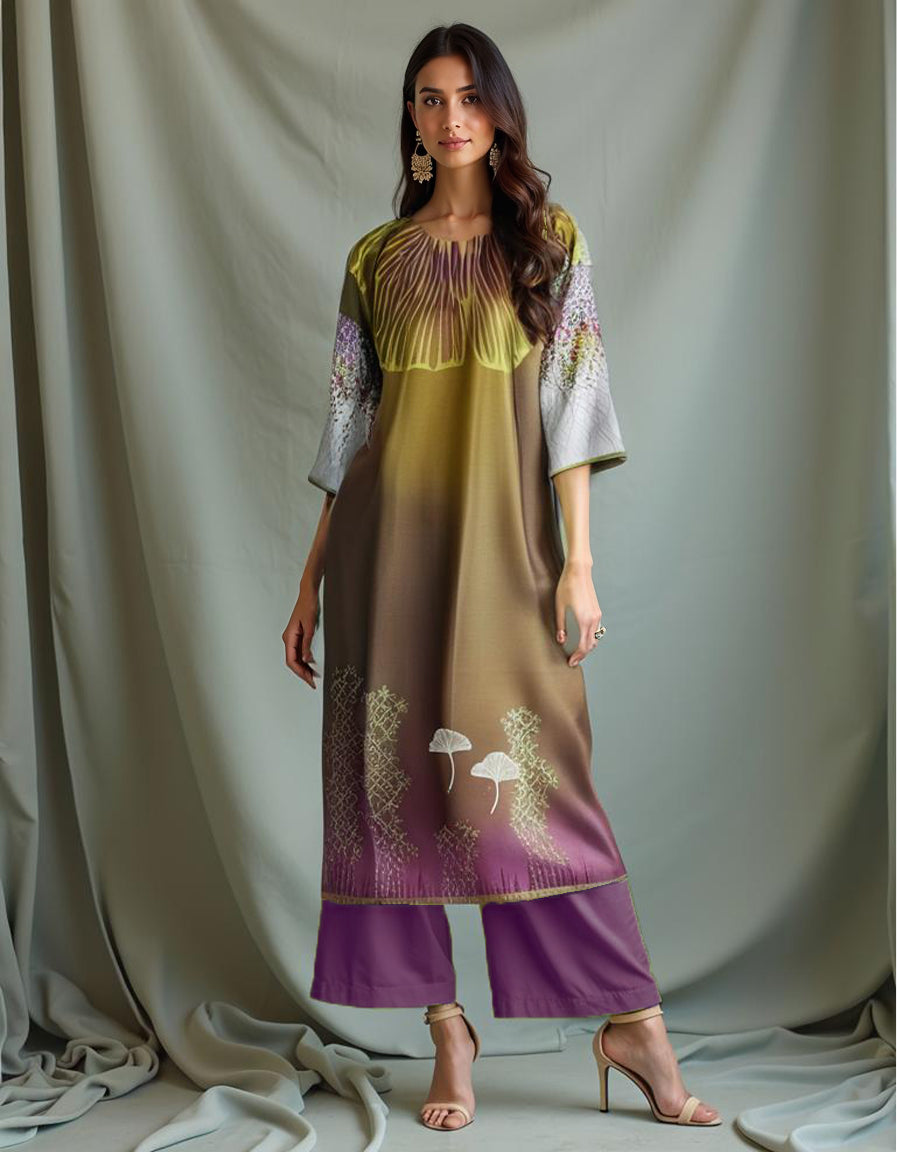 Semistitched Chanderi Kurta VISHAL KAPUR