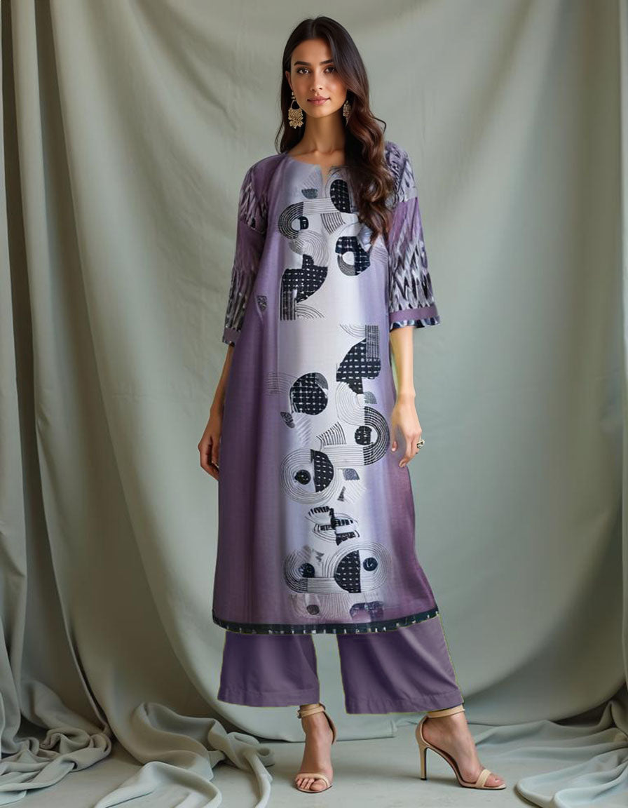 Semistitched Chanderi Kurta