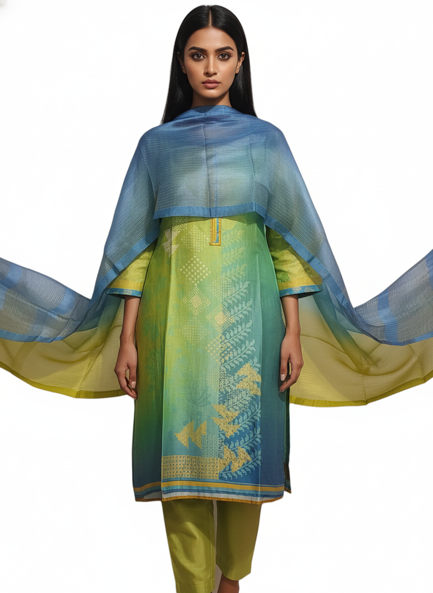 Semi Stitched Cotton Casual Suitset VISHAL KAPUR