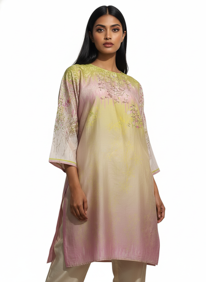 Semi Stitched Chanderi Kurta