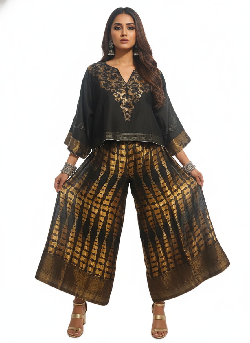 Indowestern chanderi formal coordset