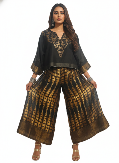 Indowestern chanderi formal coordset