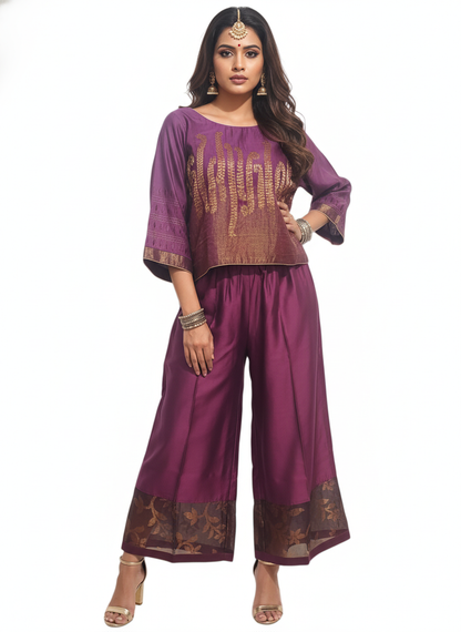 Indowestern chanderi formal coordset