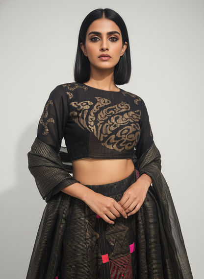 Formal chanderi Zari Woven Skirtset