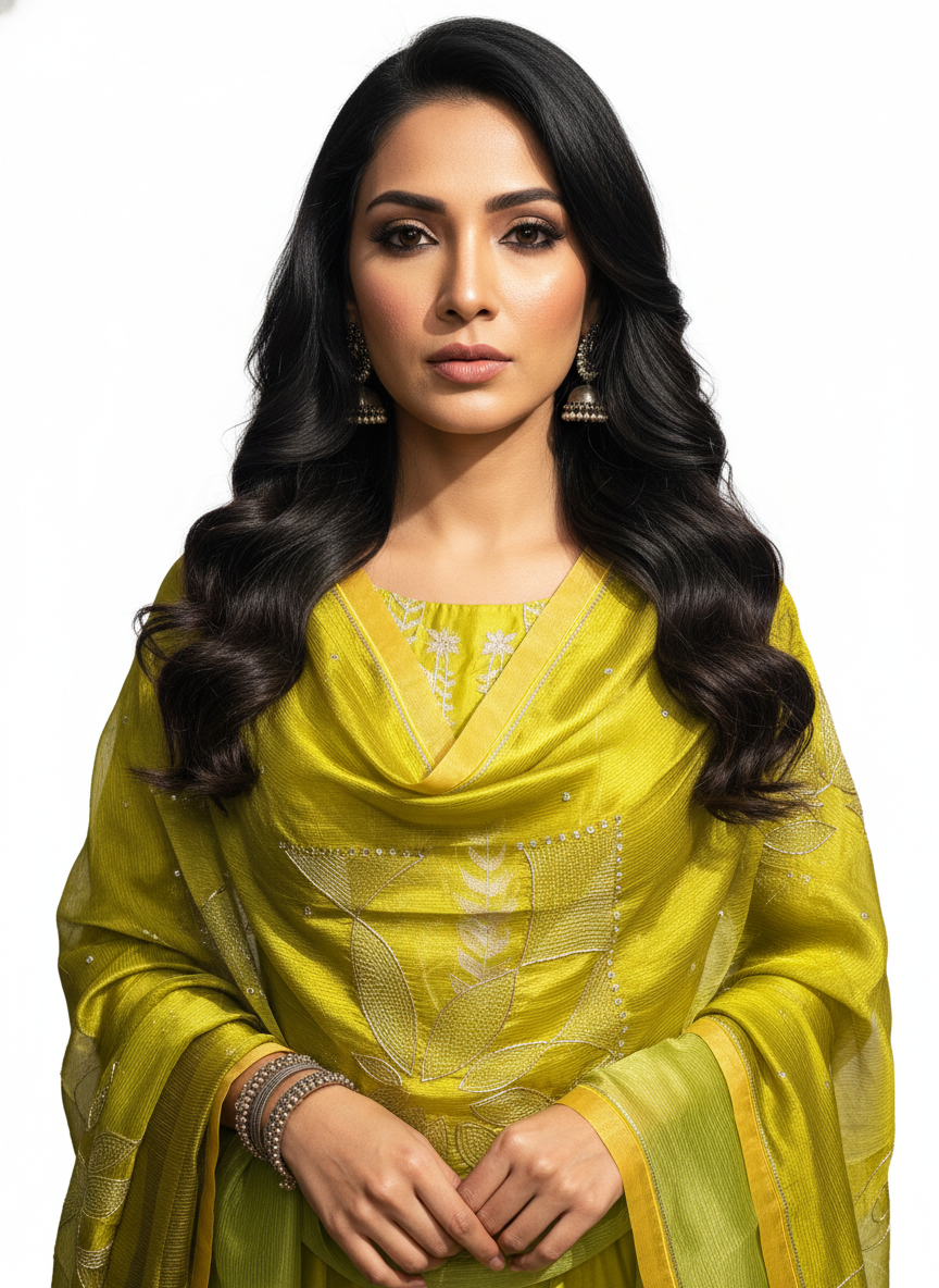 Semi Stitched Formal chanderi Suitset