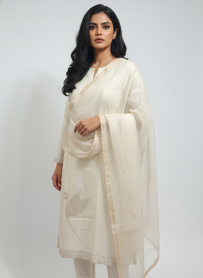 Semi Stitched Formal Chanderi Suitset