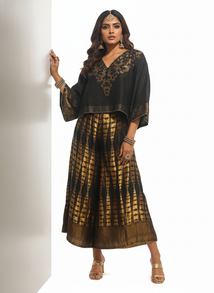 Indowestern chanderi formal coordset